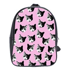 Cat Pattern School Bags (xl)  by Valentinaart