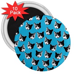 Cat Pattern 3  Magnets (10 Pack)  by Valentinaart