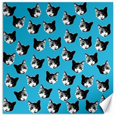 Cat Pattern Canvas 16  X 16   by Valentinaart