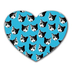 Cat Pattern Heart Mousepads by Valentinaart