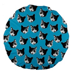 Cat Pattern Large 18  Premium Round Cushions