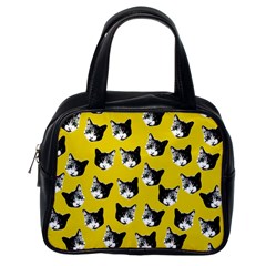 Cat Pattern Classic Handbags (one Side) by Valentinaart