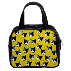 Cat Pattern Classic Handbags (2 Sides) by Valentinaart