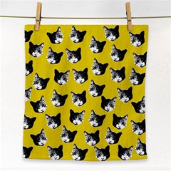 Cat Pattern Face Towel by Valentinaart