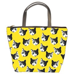 Cat Pattern Bucket Bags by Valentinaart