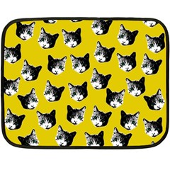 Cat Pattern Double Sided Fleece Blanket (mini)  by Valentinaart