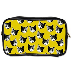 Cat Pattern Toiletries Bags by Valentinaart