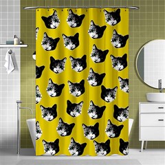 Cat Pattern Shower Curtain 48  X 72  (small)  by Valentinaart