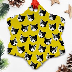 Cat Pattern Ornament (snowflake) by Valentinaart