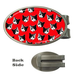 Cat Pattern Money Clips (oval) 