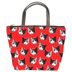 Cat Pattern Bucket Bags by Valentinaart