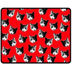 Cat Pattern Fleece Blanket (medium)  by Valentinaart