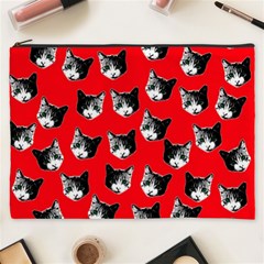 Cat Pattern Cosmetic Bag (xxxl)  by Valentinaart