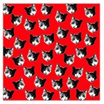 Cat pattern Large Satin Scarf (Square) Front