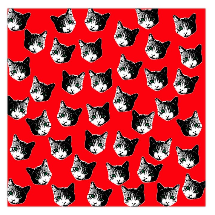 Cat pattern Large Satin Scarf (Square)