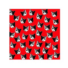 Cat Pattern Small Satin Scarf (square) by Valentinaart