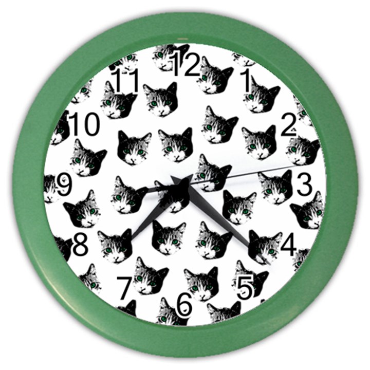 Cat pattern Color Wall Clocks