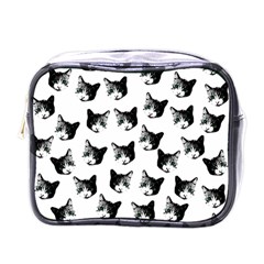 Cat Pattern Mini Toiletries Bags by Valentinaart