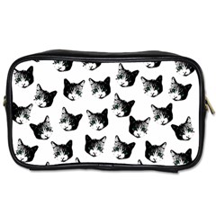 Cat Pattern Toiletries Bags by Valentinaart