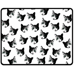 Cat Pattern Fleece Blanket (medium)  by Valentinaart