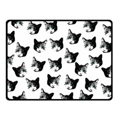 Cat Pattern Fleece Blanket (small) by Valentinaart