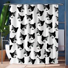 Cat Pattern Shower Curtain 60  X 72  (medium)  by Valentinaart