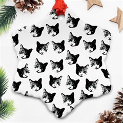 Cat Pattern Ornament (snowflake) by Valentinaart