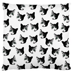 Cat Pattern Large Cushion Case (one Side) by Valentinaart