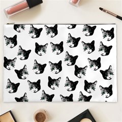 Cat Pattern Cosmetic Bag (xxl)  by Valentinaart