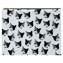 Cat Pattern Cosmetic Bag (xxxl)  by Valentinaart