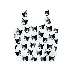 Cat Pattern Full Print Recycle Bags (s)  by Valentinaart