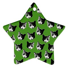 Cat Pattern Star Ornament (two Sides) by Valentinaart