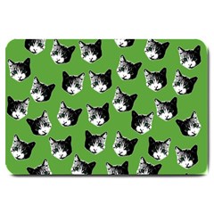 Cat Pattern Large Doormat  by Valentinaart