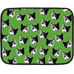 Cat Pattern Fleece Blanket (mini) by Valentinaart