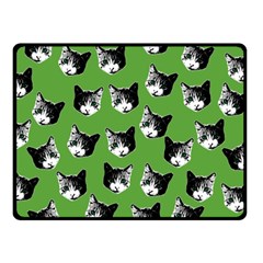 Cat Pattern Fleece Blanket (small) by Valentinaart