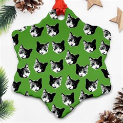 Cat Pattern Ornament (snowflake) by Valentinaart