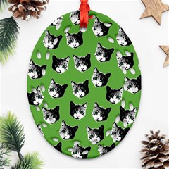 Cat Pattern Ornament (oval Filigree)