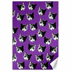 Cat Pattern Canvas 24  X 36  by Valentinaart