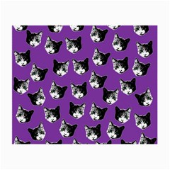 Cat Pattern Small Glasses Cloth (2-side) by Valentinaart