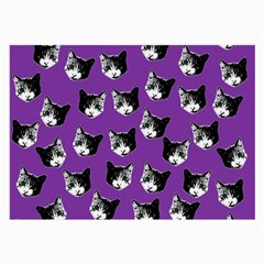 Cat Pattern Large Glasses Cloth (2-side) by Valentinaart