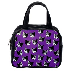 Cat Pattern Classic Handbags (one Side) by Valentinaart