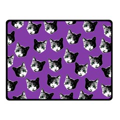 Cat Pattern Fleece Blanket (small) by Valentinaart