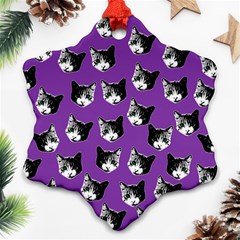 Cat Pattern Ornament (snowflake) by Valentinaart