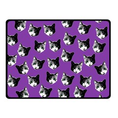 Cat Pattern Double Sided Fleece Blanket (small)  by Valentinaart