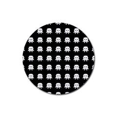 Emoji Baby Vampires Pattern Rubber Round Coaster (4 Pack)  by dflcprints