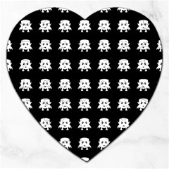 Emoji Baby Vampires Pattern Jigsaw Puzzle (heart) by dflcprints