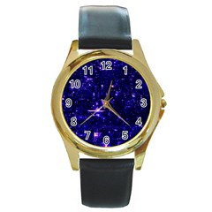 /r/Place Indigo Round Gold Metal Watch