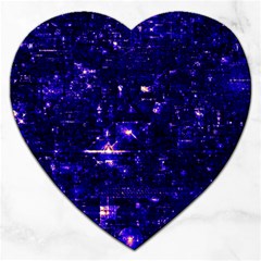 /r/place Indigo Jigsaw Puzzle (heart) by rplace