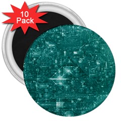 /r/place Emerald 3  Magnets (10 Pack)  by rplace