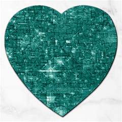 /r/place Emerald Jigsaw Puzzle (heart) by rplace